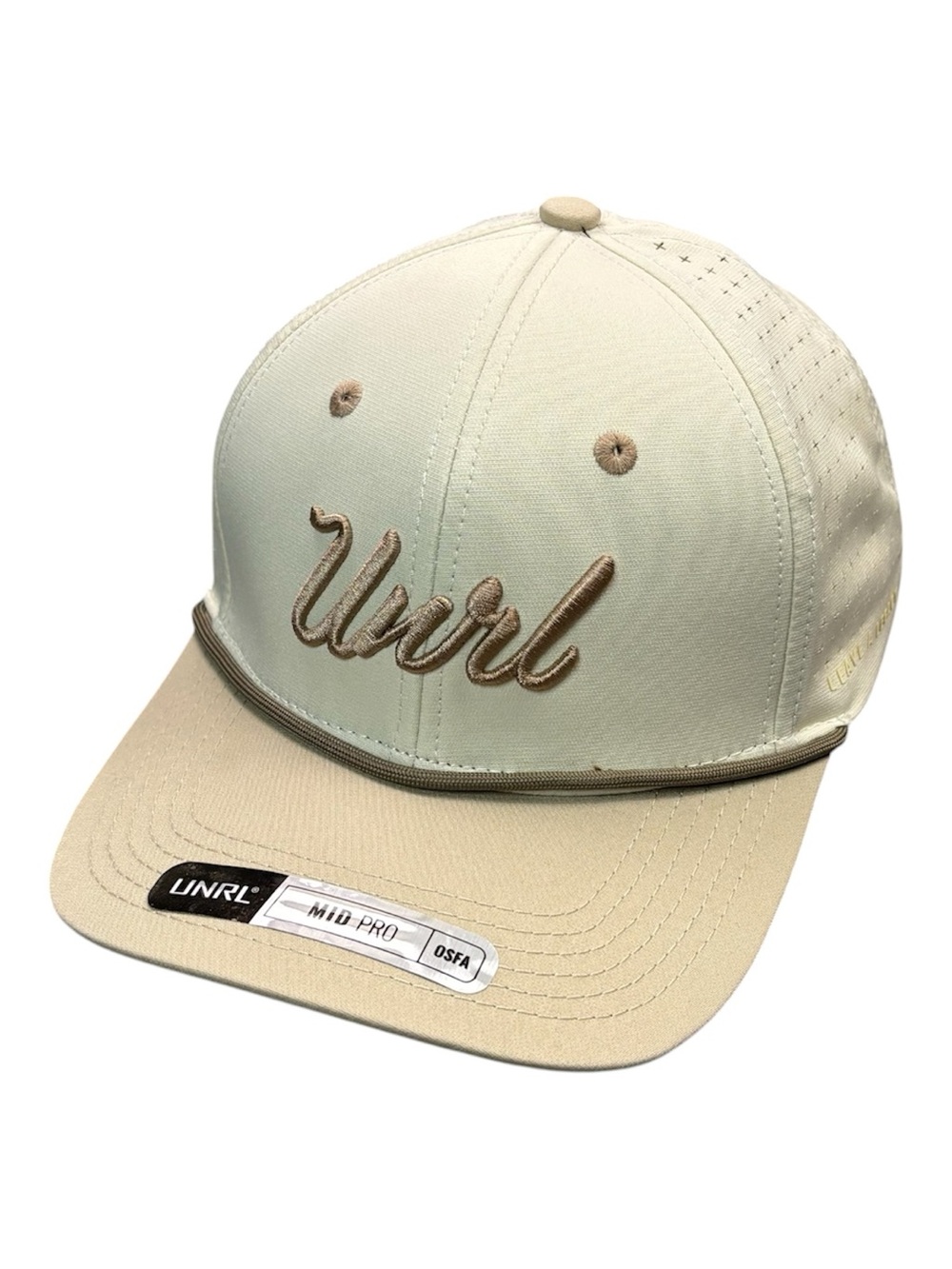 UNRL SnapBack Golf Hat Cap Weekender Mid-Pro Performance Sahara Tan Adjustable